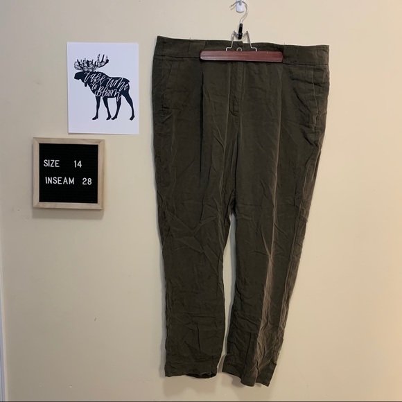Olive Green Slacks/ Dress Pants - Picture 2 of 5